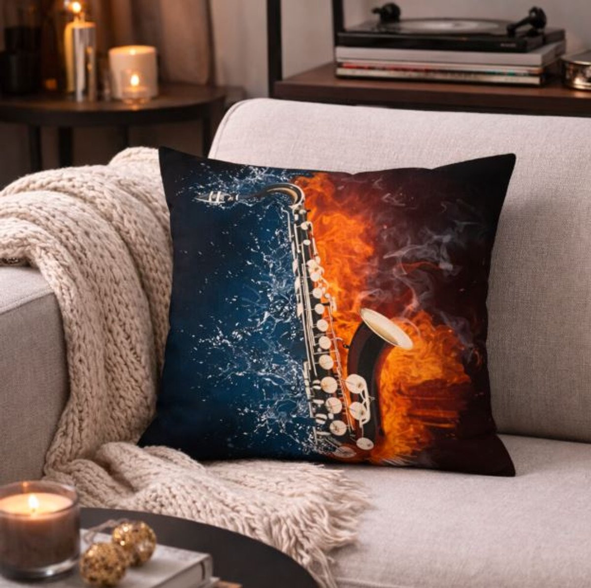 Velvet Elements of Sound Collection kussenhoes 45 x 45 cm