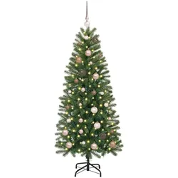 vidaXL, Weihnachtsbaum, Kim (mit LEDs und roségoldenen Kugeln) (150 cm)
