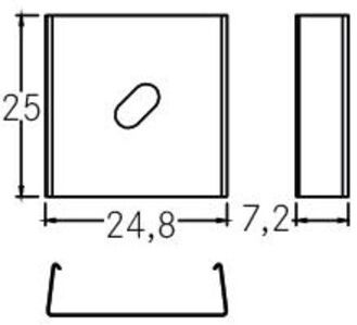 brumberg Clip de montage pour profil 53010000 aluminium Set 2 pièces (53010000)
