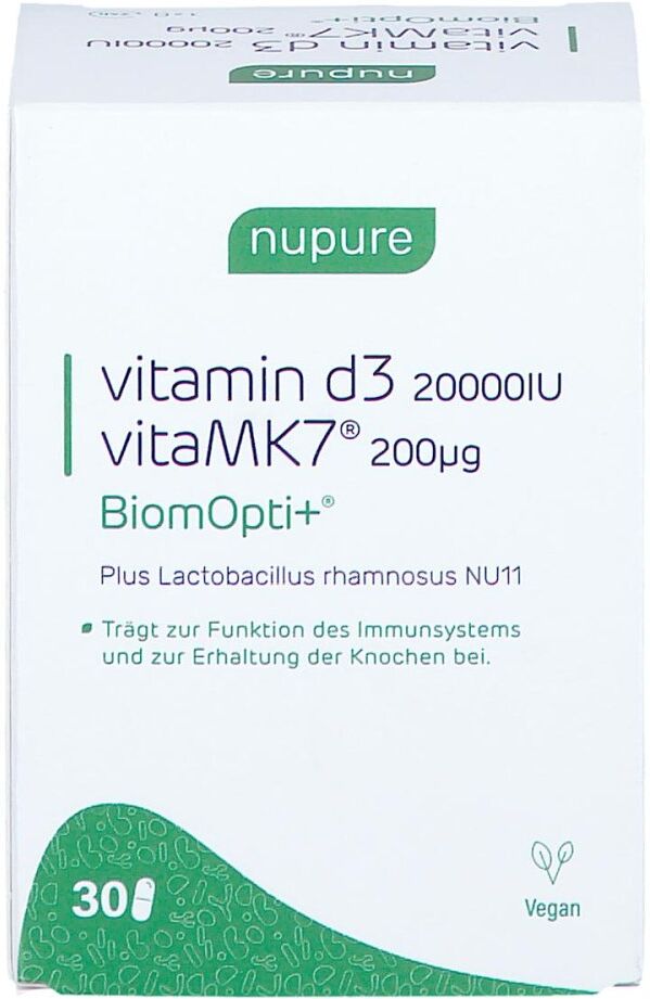 Nupure Biomopti+ Milchsäurebakterien+vit.d3+k2 Msr.kaps. 30stk