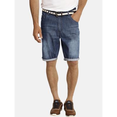 Bermudas JAN VANDERSTORM "Jeansbermuda LENAS", Herren, Gr. 62, N-Gr, blau, Obermaterial: 100% Baumwolle CO., Hosen Bermudas