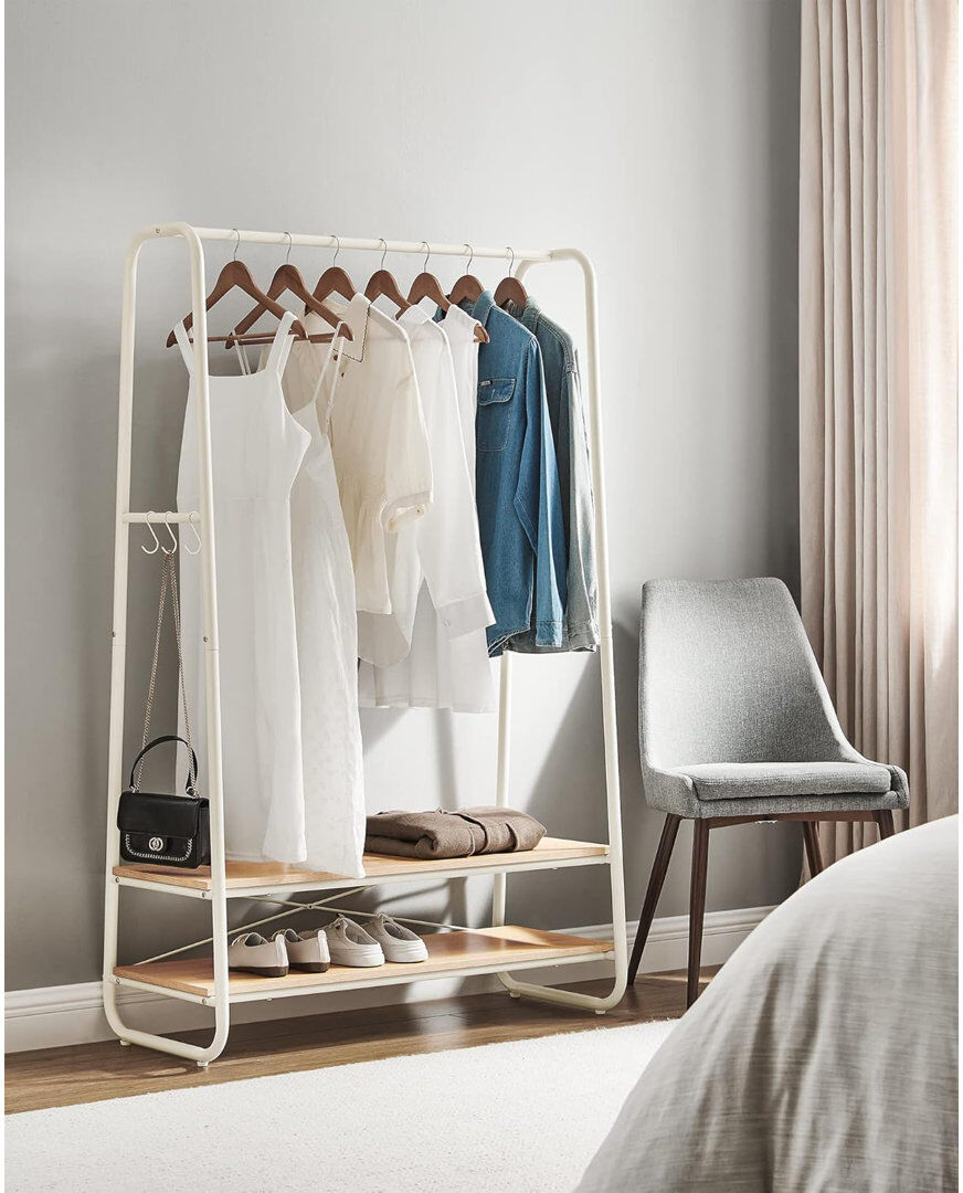 Rio Lenroy 100 cm Clothes Rack Oak/Cream White