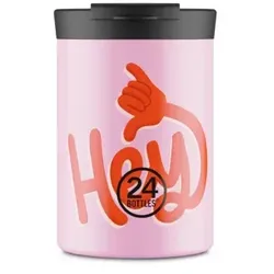 24Bottles Travel Tumbler Hey! Pink 350ml