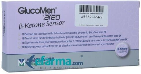 Glucomen Areo β-Ketone Sensor Striscia Reattiva Misurazione Chetonemia 10 Pezzi