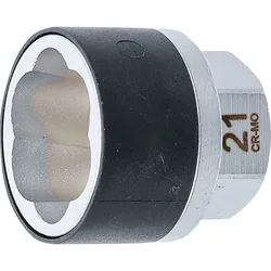 BGS Spiral-Profil-Steckschlüssel-Einsatz / Schraubenausdreher Antrieb Außensechskant 21 mm SW 21 mm - 7510-21