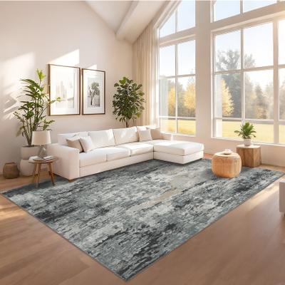 Garvee Ink Wash Bark Texture Abstract Area Rug