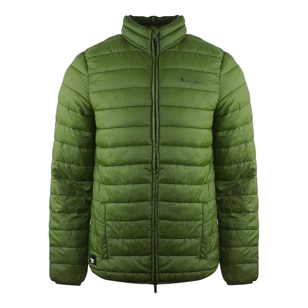 Aquascutum London Logo Armee Grün Aktive Jacke