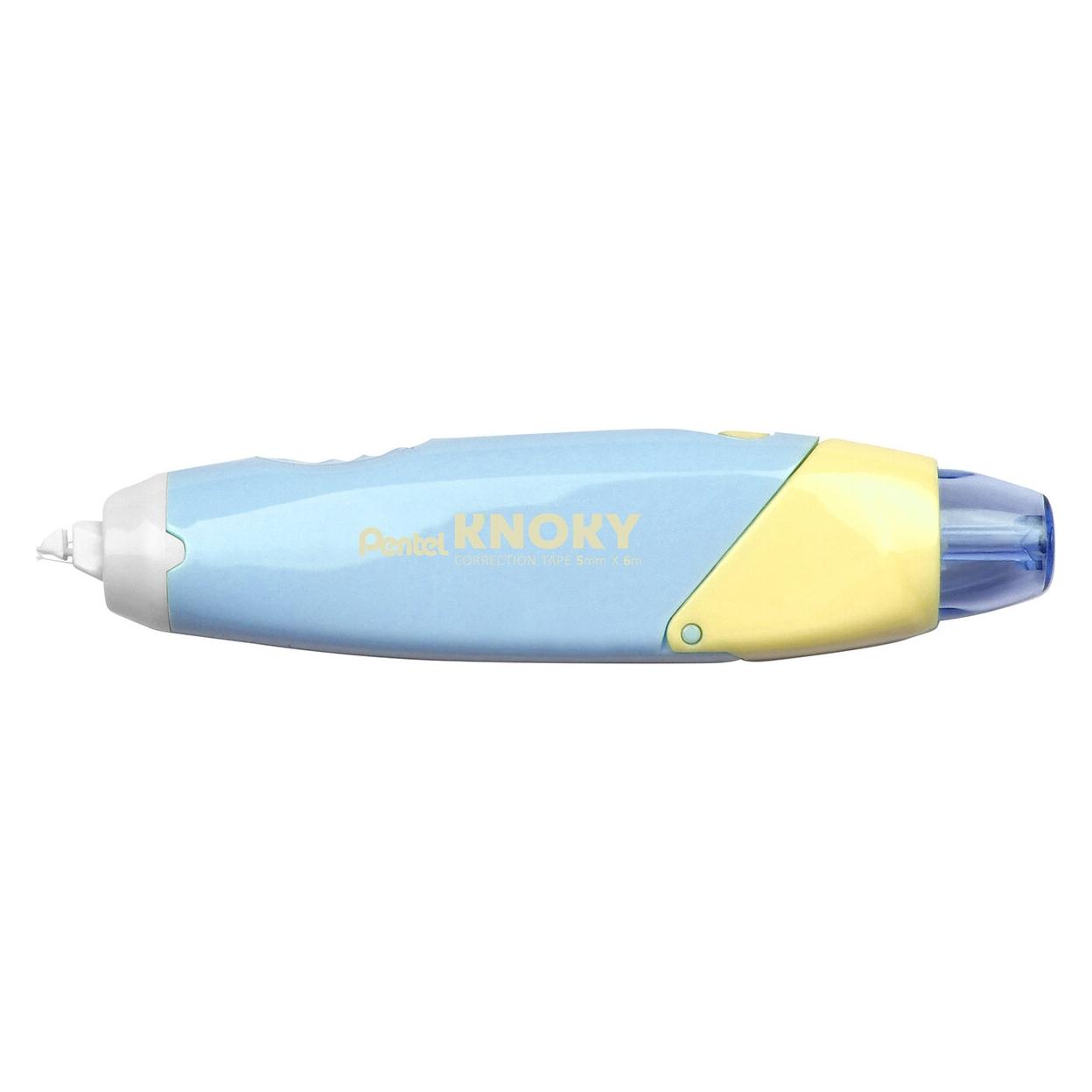 Pentel Mehrweg-Korrekturroller KNOKY, 5 mm x 6 m, blau (XZTT805S-WY)
