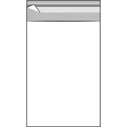 100 Klappenbeutel, wiederverschließbar, OPP-Folie, transparent 105 x 150 mm