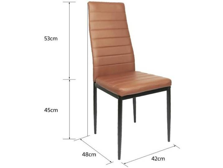Chaise de salle à manger - SHE - Marron - Lot de 6 - Style Moderne