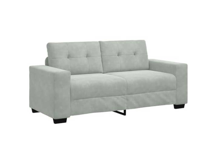 Coespram Zweisitzer-Sofa Samt Couch 180x77x82 cm Hellgrau Weicher Samtbezug und stabile Metallbeine für Wohnzimmer, Schlafzimmer oder Empfangsbereich. Ideal zum Entspannen.