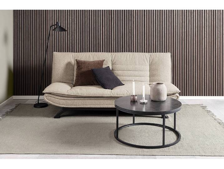 Canapé convertible Faith Beige Tissu Bouclé Moena 196 x 91 x 98cm Scandi