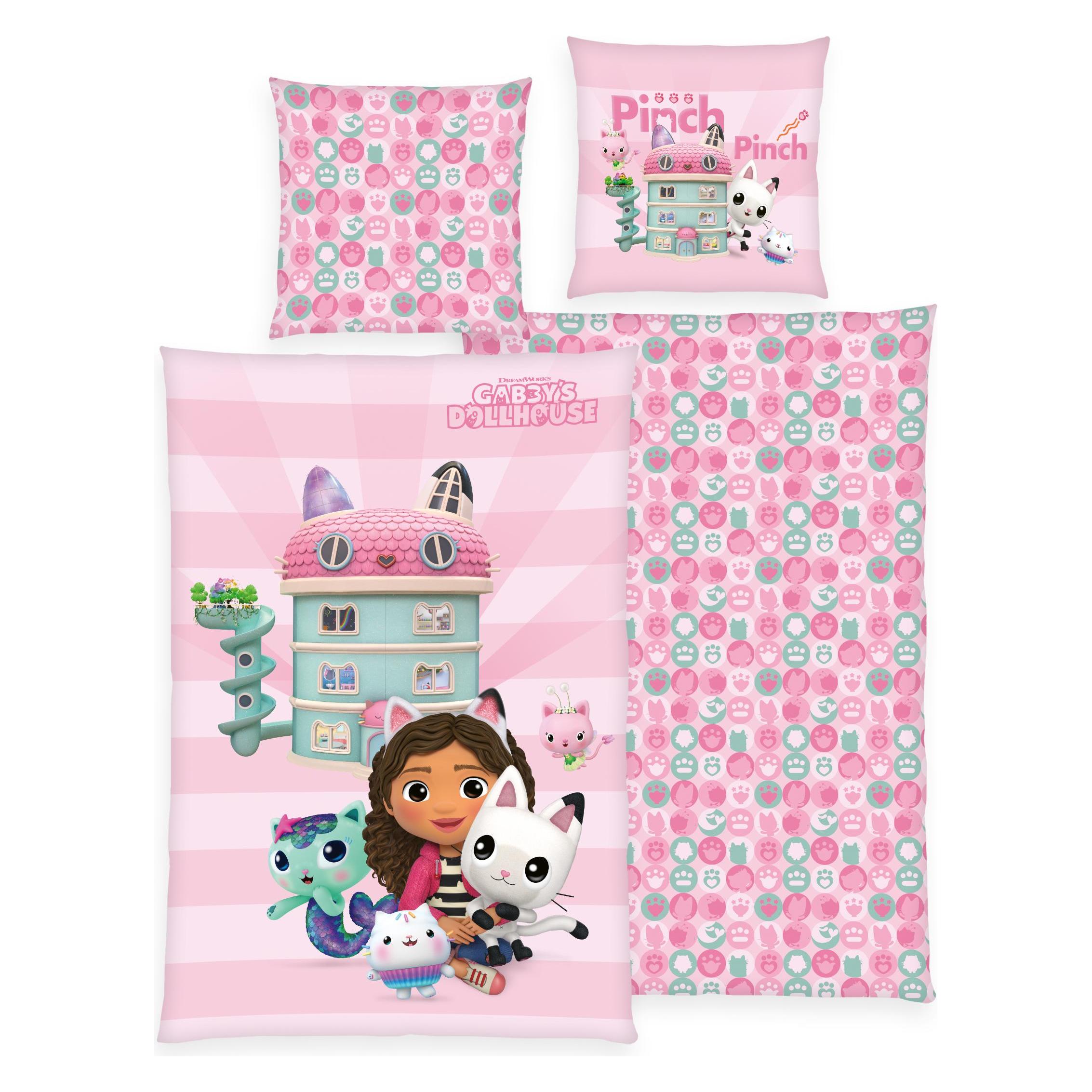 Gabby's Dollhouse Bettwäsche 80/80+135/200 cm (200 x 135 cm, 80 x 80 cm) (4438606050)