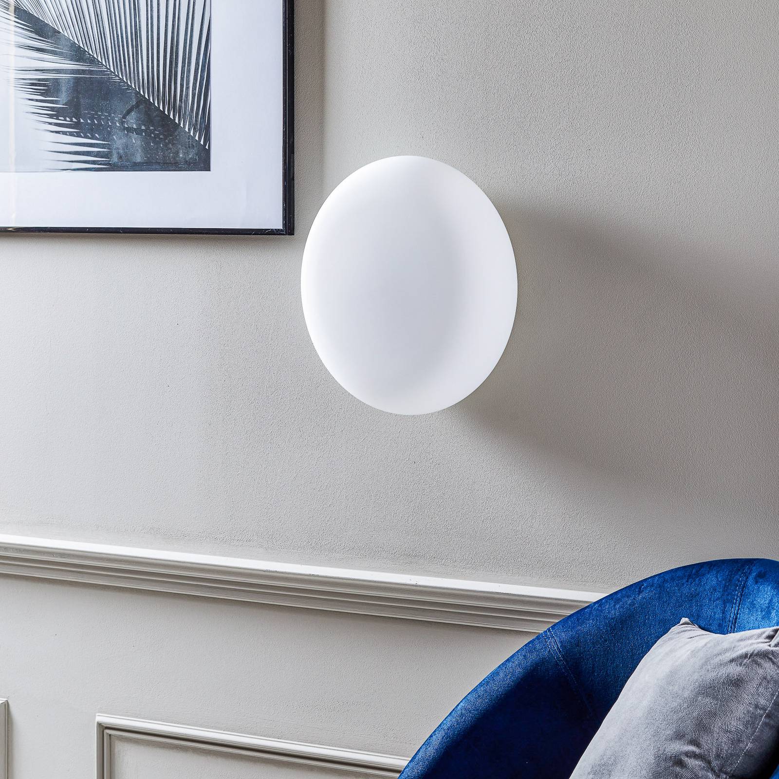 Artemide Designer Wall Light Itka, dimmable, White / opal, Living / Dining Room, Glass, Modern, Wall Light