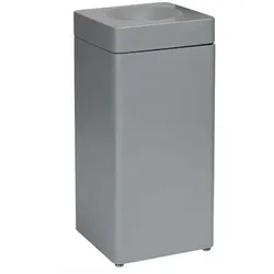 Mülleimer Probbax quadratisch silber 51 L elegantes, flammverlöschendes System zur Abfalltrennung