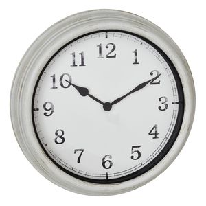 TFA Wanduhr 60.3067.02 outdoor, Aluminium, analog, Quarzuhr, Ø 38,7 cm, weiß, wasserdicht