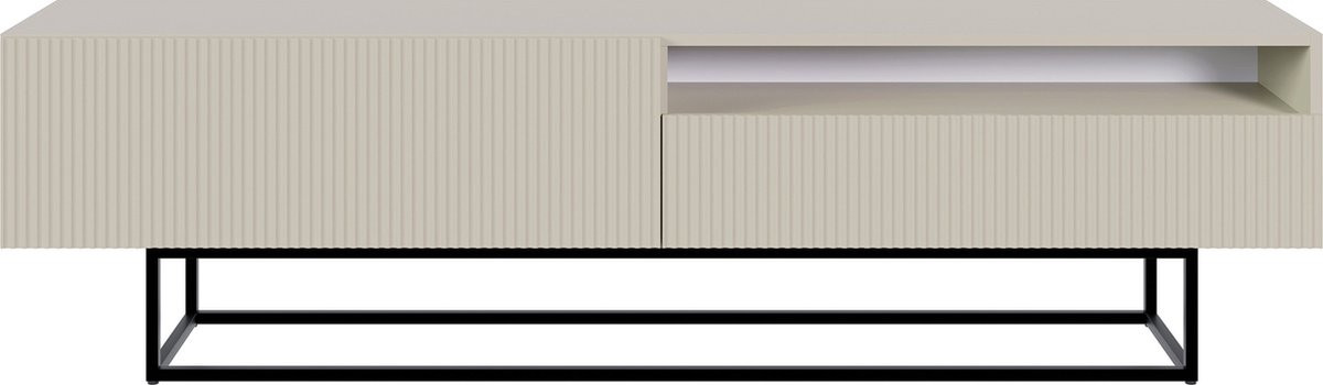 Selsey Veldio TV-kast met open vak, greige/zwart, Breedte: 175 cm