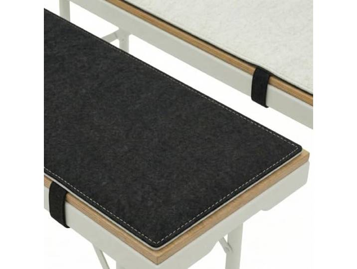 DuneDesign 2er Set Filz Bierbankauflage 220x25cm 2-Farbig Wendbar - Bierbank Polster Set 8mm Dick - Faltbare Sitzauflage für Bierzeltgarnitur - Sitzkissen für Garten Partybank Bierbankkissen Festzelt