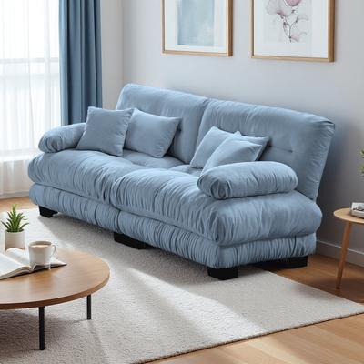 ZWYO HOSIMU "94"" Cloud Couch 2-Seater Sofa, Chenille Fabric, Deep Seat with 2 Lumbar Pillows & 2 Throw Pillows, Flexible for Living Room"