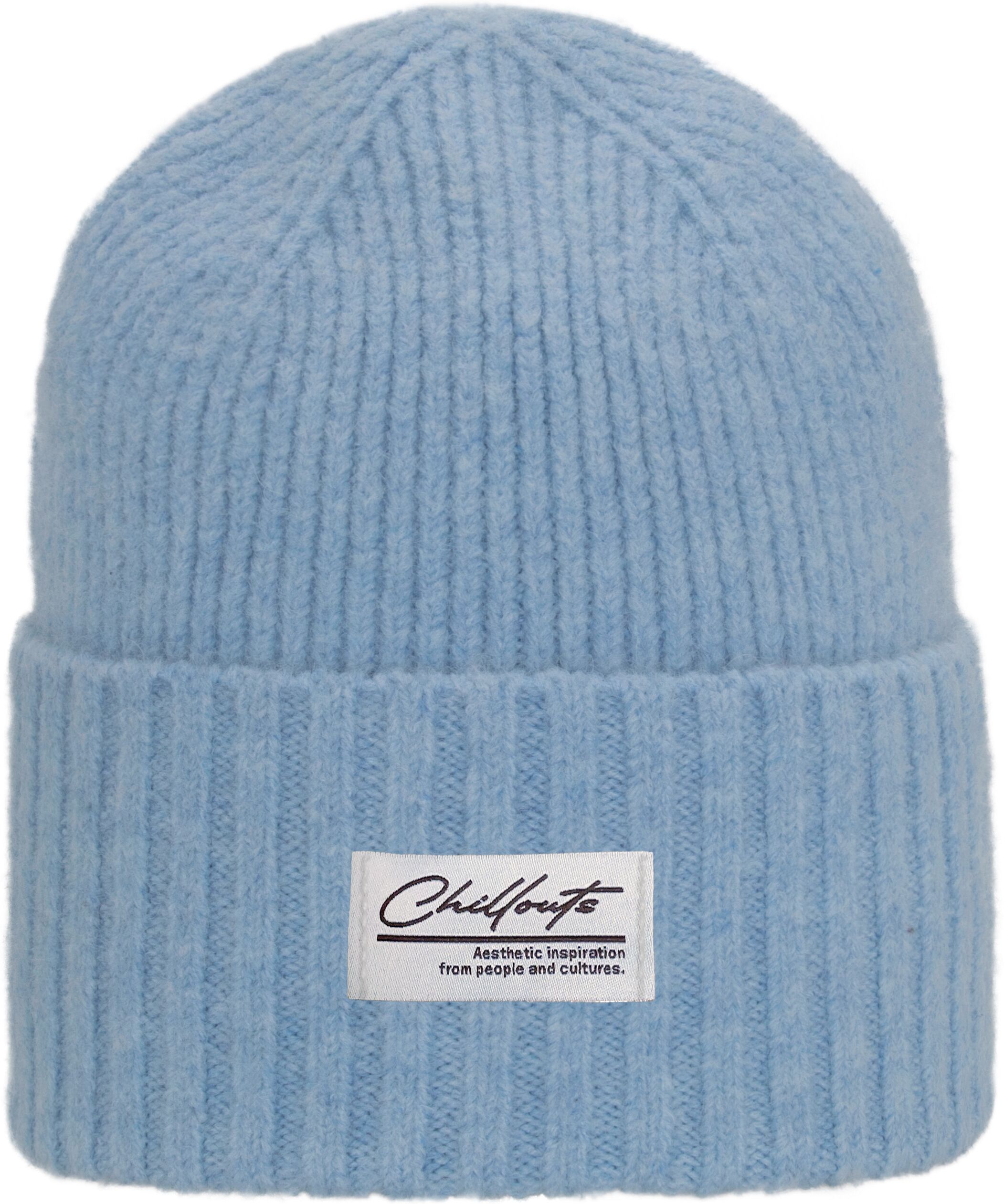 chillouts "Agneta Hat" Mit Wollanteil, extra breiter Umschlag light blau Einheitsgröße