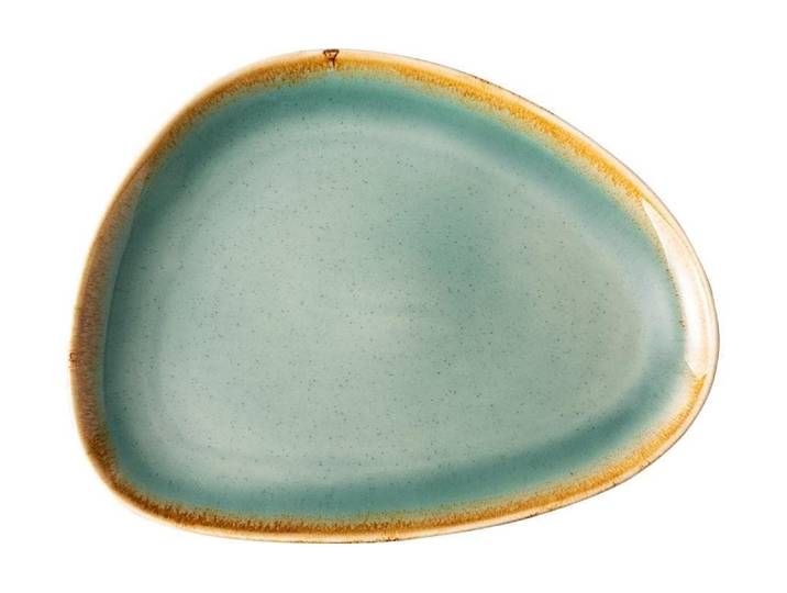 Servierplatte Lunasol Gaya Sand , grün (türkis), Ø:25,5cm, Porzellan, Servierplatten, Servierplatte