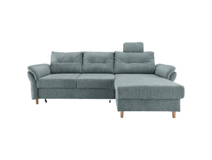 Ecksofa Brizzini mit Schlaf- funktion, blau, 250x176