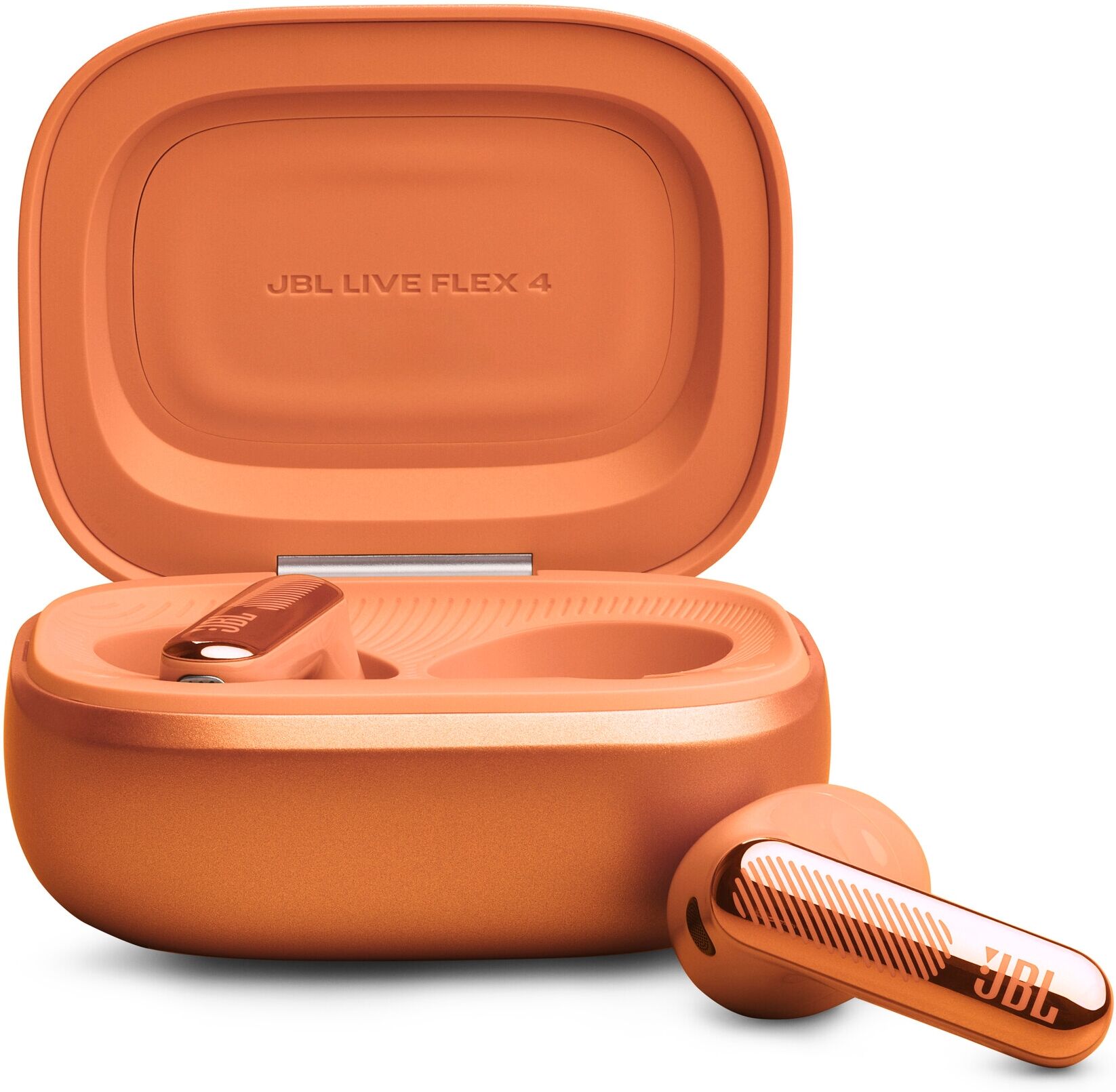 JBL wireless In-Ear-Kopfhörer "LIVE FLEX 4", orange, B:10,5cm H:4,5cm T:16,5cm, Kopfhörer, Kabellose Ohrhörer mit Noise-Cancelling-Funktion, wireless In-Ear-Kopfhörer