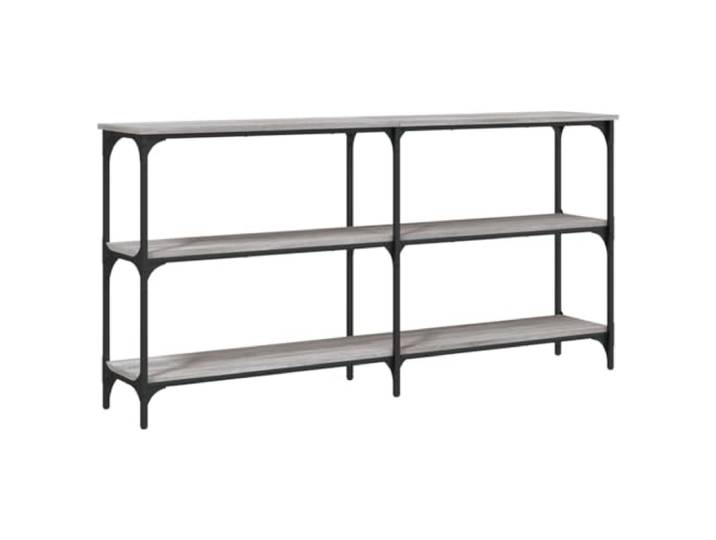 HAQWRDQSG Konsolentisch Flurtisch Metall Holzwerkstoff 150x29x75 cm Schmale Ablage für Wohnzimmer, Diele und Schlafzimmer, verstellbare Füße bieten Standfestigkeit auf unebenem Boden.