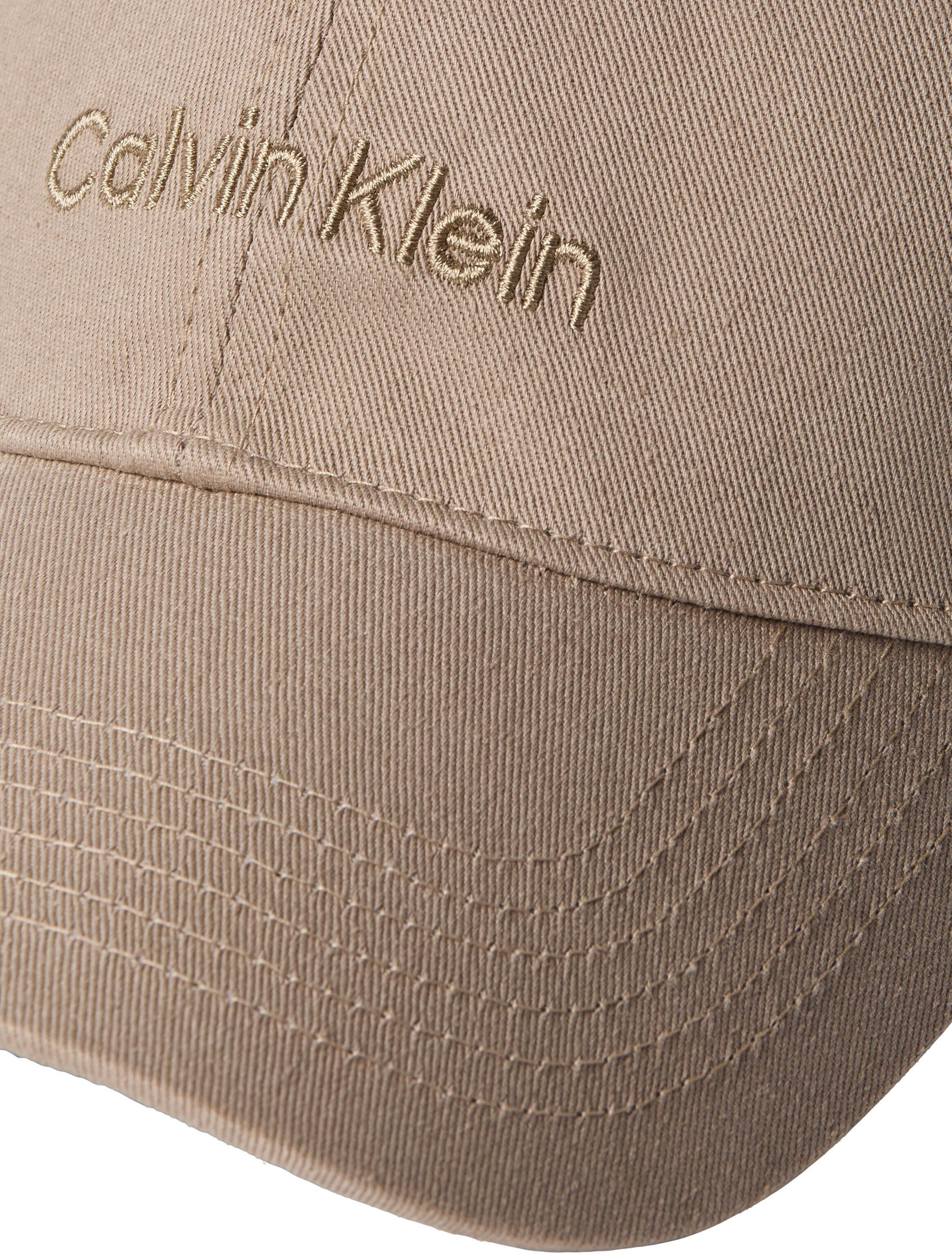 Baseball Cap CALVIN KLEIN JEANS "LOGO EMBROIDERY BASEBALL CAP", Herren, beige (roasted cashew), Web, Baumwolle, Caps Baseball Cap, Mit festem Schirm roasted cashew Einheitsgröße