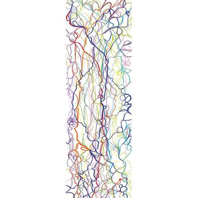 Fototapete ARCHITECTS PAPER "Knitted Net", bunt, B:1m L:2,8m, Vlies, Tapeten, Grafik Tapete Bunt Panel 1,00m x 2,80m