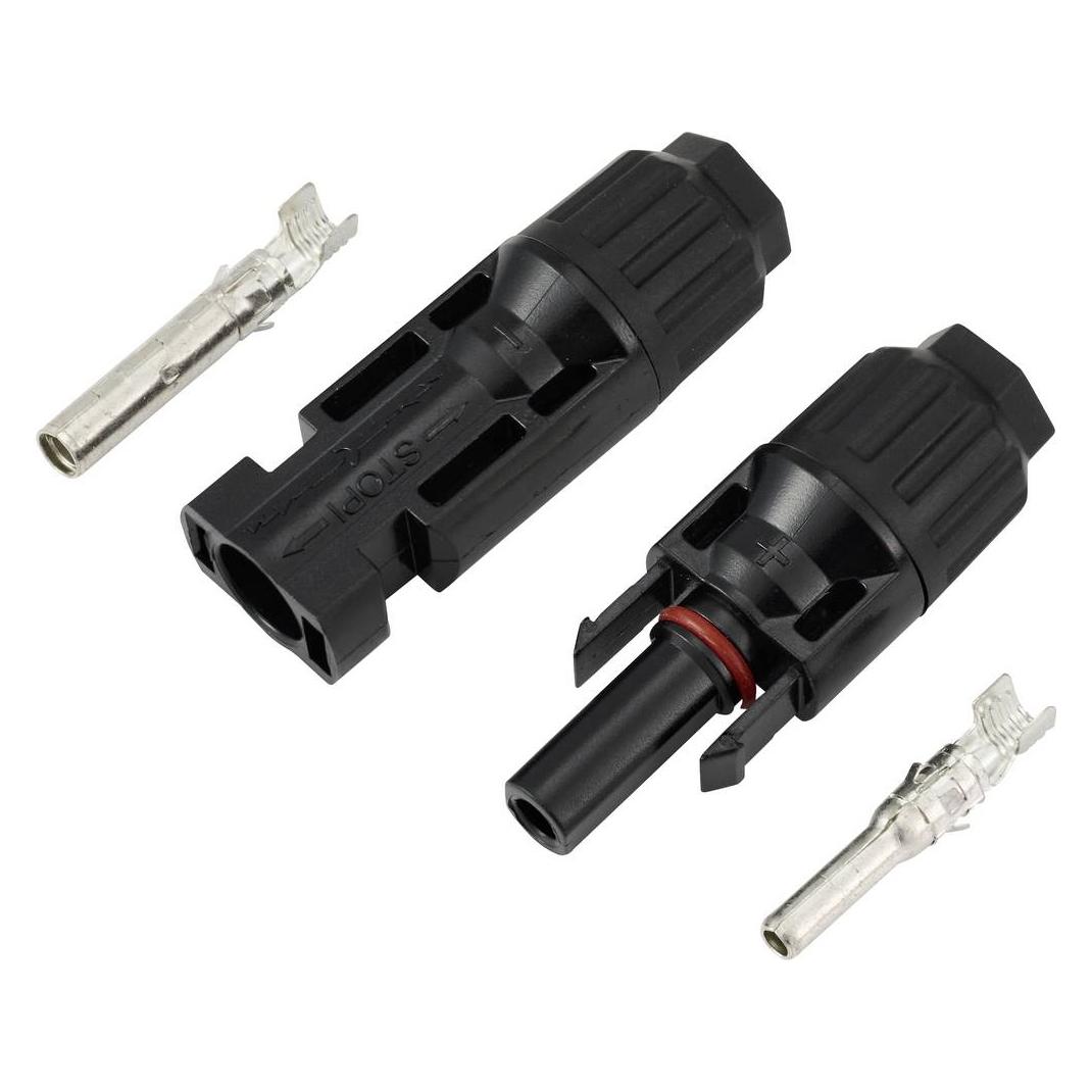 Tru Components PV-Solar Stecker- und Buchsenset, IP67 TC-13805728 Schwarz Inhal (Solarstecker) (TC-13805728)