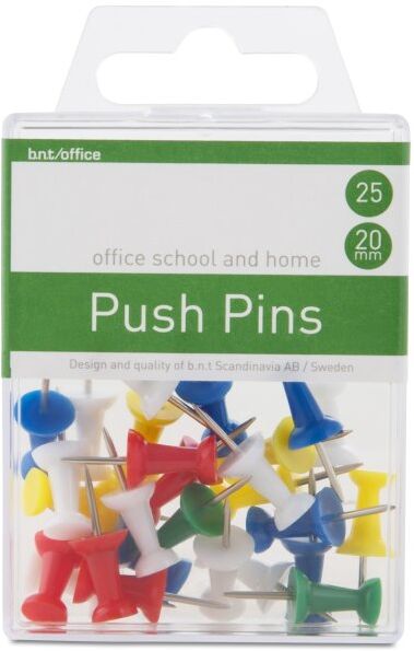Office Push Pins   Ass. Farver   25 Stk.