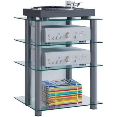 Hifi Möbel Rack Alu Glas Phono Mediaregal Bilus