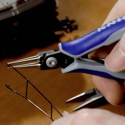 Knipex 34 32 130 Elektrotechnik und Feinwerktechnik Rundzange Gerade Chrom-Vanadium Kugellagerstahl 135 mm