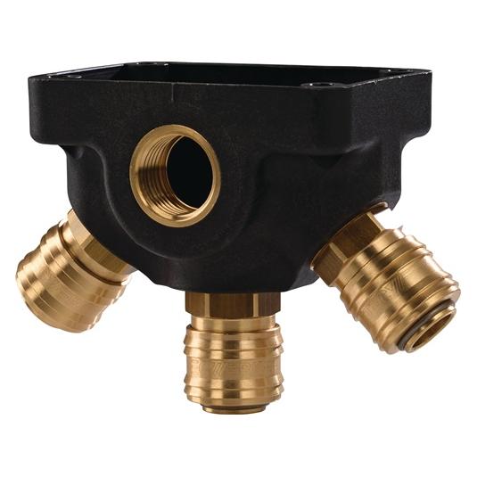 Tecwerk Endverteilerdose Gewinde G 1/2 "/19,17 mm IG, 3 Kupplungen DN 7,2 (2000351963)