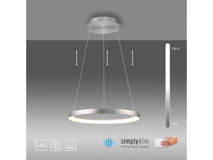 Paul Neuhaus Lampe à suspendre HOOP LBH 57x57x180 cm gris Lampe à suspendre