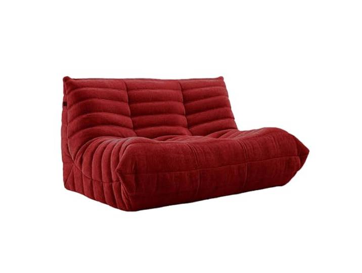 GAOCUNBING Kaminsessel, Vollkompression aus Schwamm, Loungesessel aus weichem Wildleder, Couch ohne Knochen, Lazy Floor Sofa Couch, Sitzsacksofa für Wohnzimmer und Schlafzimmer (F, Double Seat)