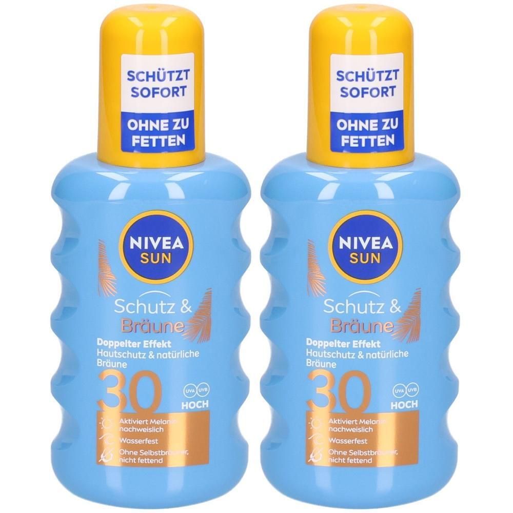 Nivea Sun Schutz & Bräune Sonnenspray Lsf30 200ml x2 2x200 ml