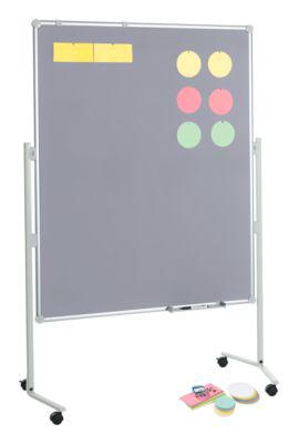 MAUL Moderationstafel Pro, Textil/Textil grau + Moderationskarten-Set mit 360 Karten und 200 Pin-Nadeln