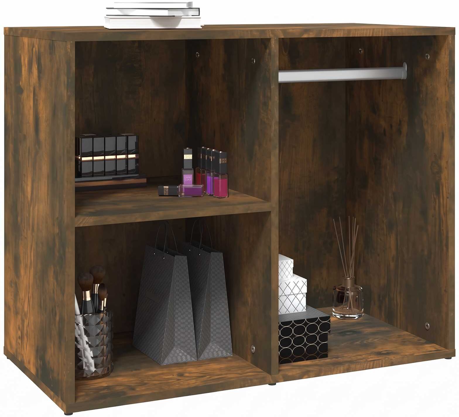 vidaXL Armoire de dressing Chêne fumé 80x40x65 cm Bois d'ingénierie