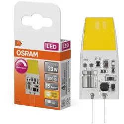 OSRAM G4 LED PIN MICRO 2W warmweiß 200lm 260° 2700K klar – LED 12V Stiftsockellampe 20W Ersatz dimmbar