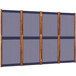 vidaXL 4-tlg. Paravent Dunkelblau 280x180 cm