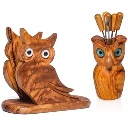 Natura Punto, Servietten, Eulen-Set (14 x 14 cm)