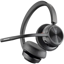 HP Poly Voyager 4300 (Kabellos, USB-A, Microsoft Teams, Zoom), Office Headset, Schwarz
