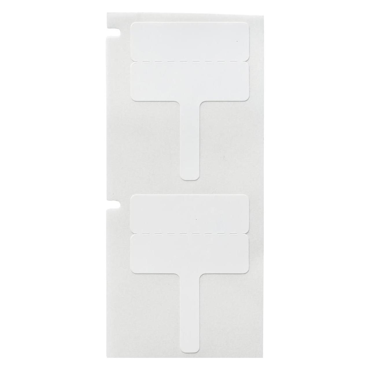 Brady BPTFT-01-425, Fähnchen, Polypropylen, Weiss, matt, 30 x 10mm, Layout 2, permanent, 2-bahnig(1000 E.) (217025)
