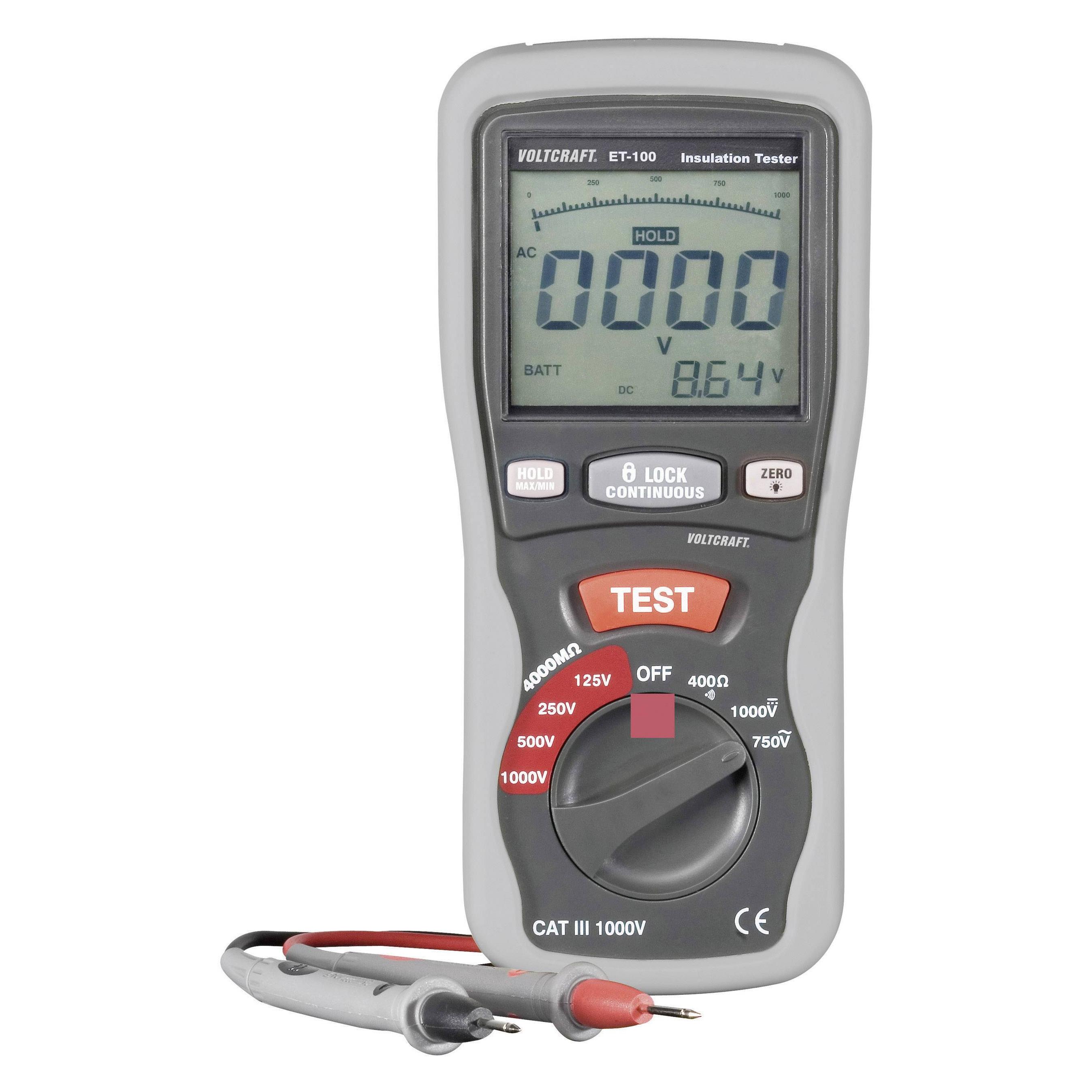 Voltcraft Isolationsmessgerät (CAT III 1000V, Hand-Multimeter) (ET-100)