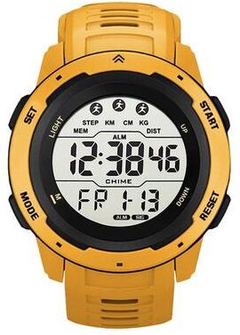 Everyday Crate SYNOKE 9811 Digital Sports Watch Waterproof Outdoor Running Luminous Large Display Watch yellow