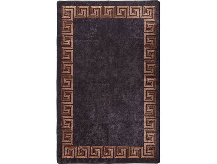vidaXL - Vloerkleed - wasbaar - 160x230 - cm - zwart - en - goudkleurig