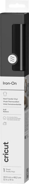 Cricut Puff Iron-On Zwart 30,5 x 48,3 cm