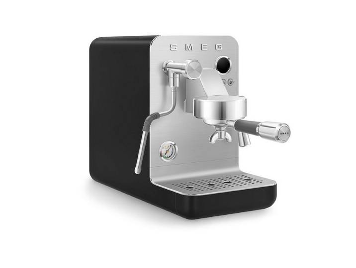 Smeg Siebträgermaschine EMC02BLMEU schwarz Espressomaschine Mini Pro